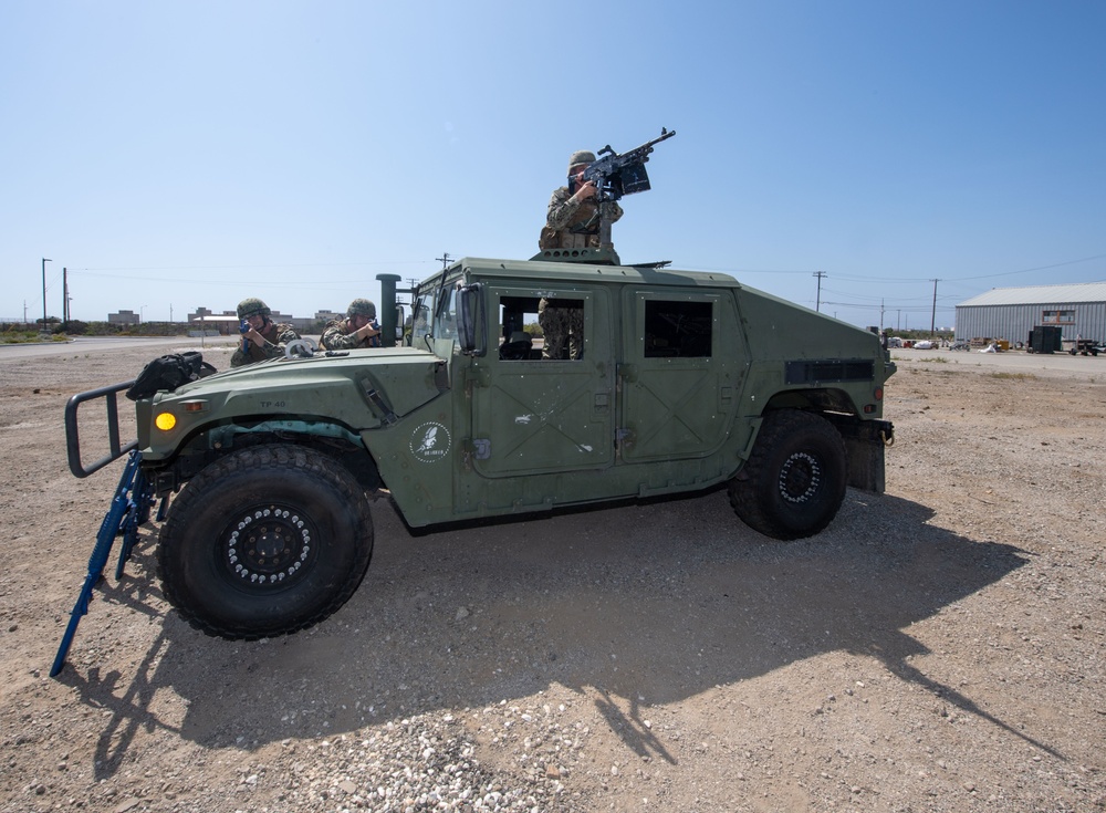 NMCB-5 rehearse tactical convoy skills during SMS training