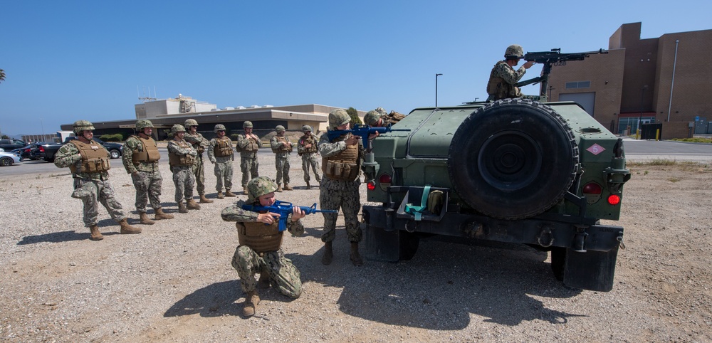 NMCB-5 rehearse tactical convoy skills during SMS Training