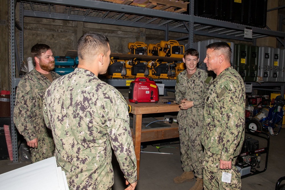 Force Master Chief visits NMCB-5 Seabees