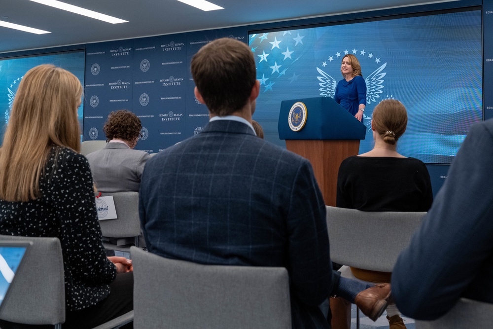 Secretary Hicks provides remarks at Ronald Reagan Institute