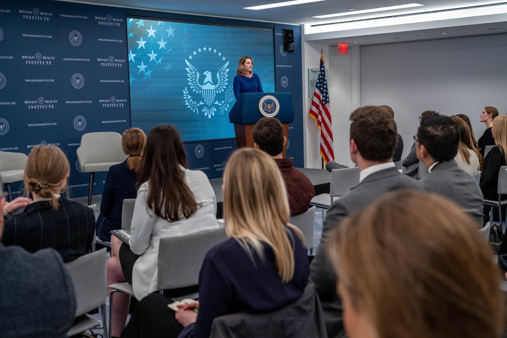 Secretary Hicks provides remarks at Ronald Reagan Institute