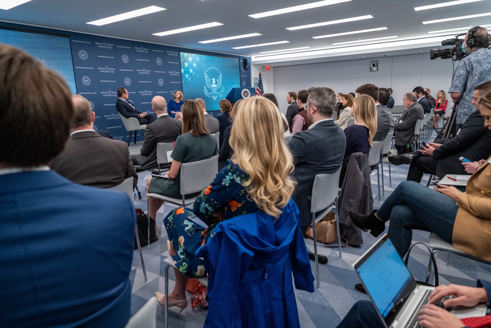 Secretary Hicks provides remarks at Ronald Reagan Institute