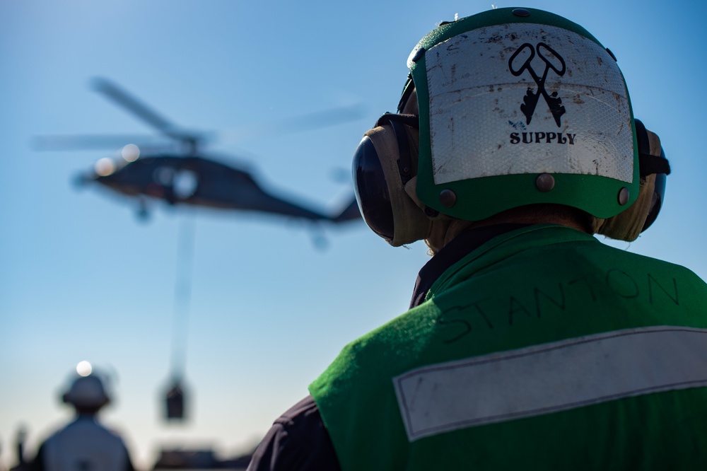 The Harry S. Truman Carrier Strike Group is on a scheduled deployment in the U.S. Sixth Fleet area of operations in support of naval operations to maintain maritime stability and security.