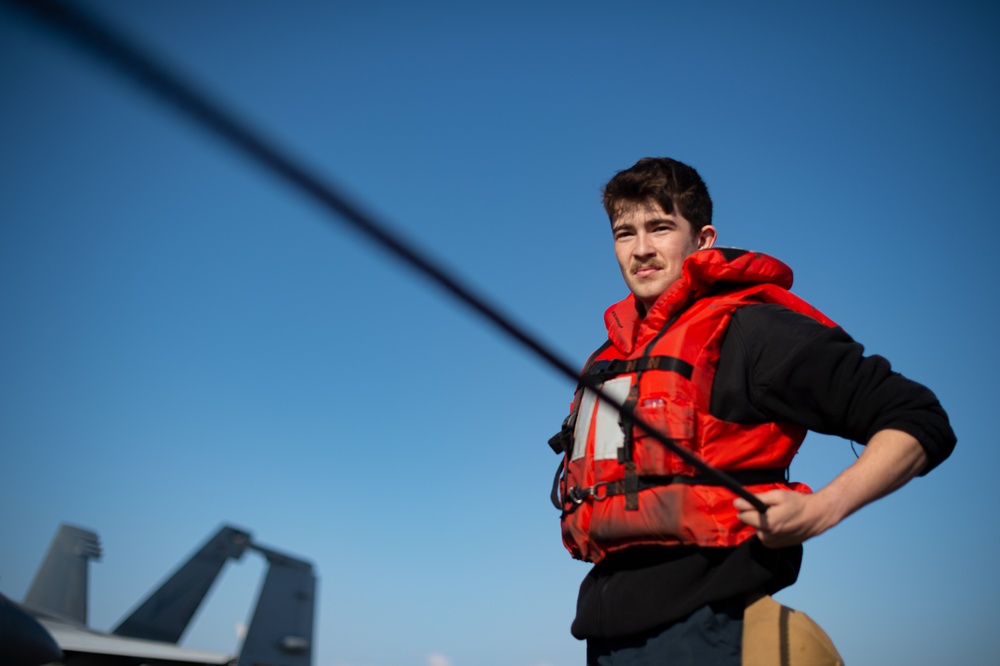 The Harry S. Truman Carrier Strike Group is on a scheduled deployment in the U.S. Sixth Fleet area of operations in support of naval operations to maintain maritime stability and security.