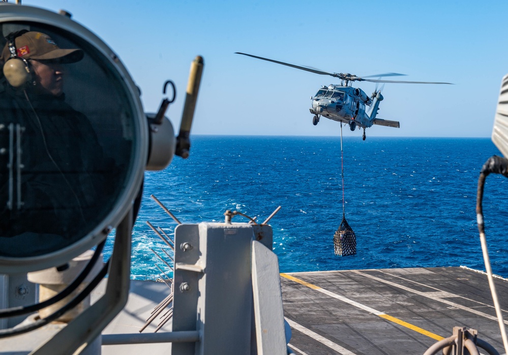 The Harry S. Truman Carrier Strike Group is on a scheduled deployment in the U.S. Sixth Fleet area of operations in support of naval operations to maintain maritime stability and security.