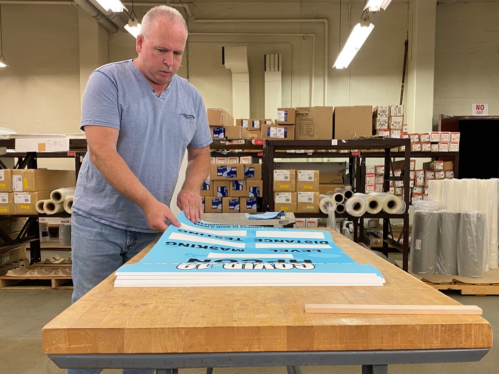 Checking Poster Quality, DLA Document Services Philadelphia