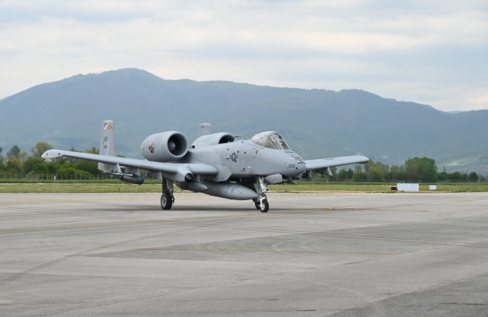 Maryland Air National Guard A-10s arrive in North Macedonia for Swift Response