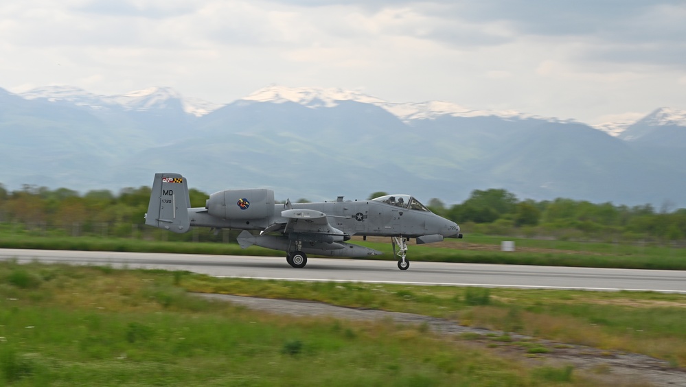 Maryland Air National Guard A-10s arrive in North Macedonia for Swift Response