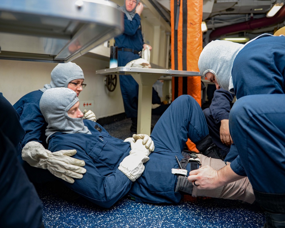 The Harry S. Truman Carrier Strike Group is on a scheduled deployment in the U.S. Sixth Fleet area of operations in support of naval operations to maintain maritime stability and security.