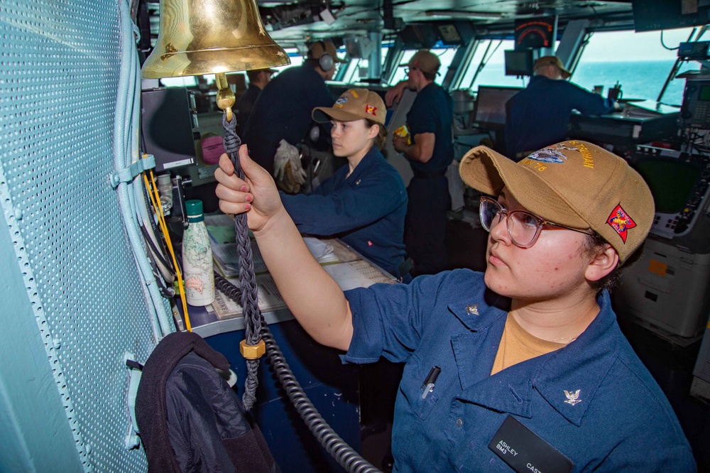 The Harry S. Truman Carrier Strike Group is on a scheduled deployment in the U.S. Sixth Fleet area of operations in support of naval operations to maintain maritime stability and security.