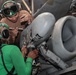 Abraham Lincoln Sailors conduct aircraft maintenance