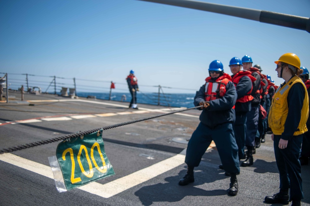 USS Jason Dunham (DDG 109) Conducts Replenishment-at-Sea with USNS Supply (T-AOE-6)