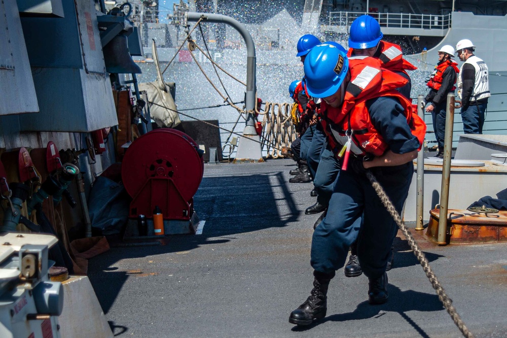 USS Jason Dunham (DDG 109) Conducts Replenishment-at-Sea with USNS Supply (T-AOE-6)