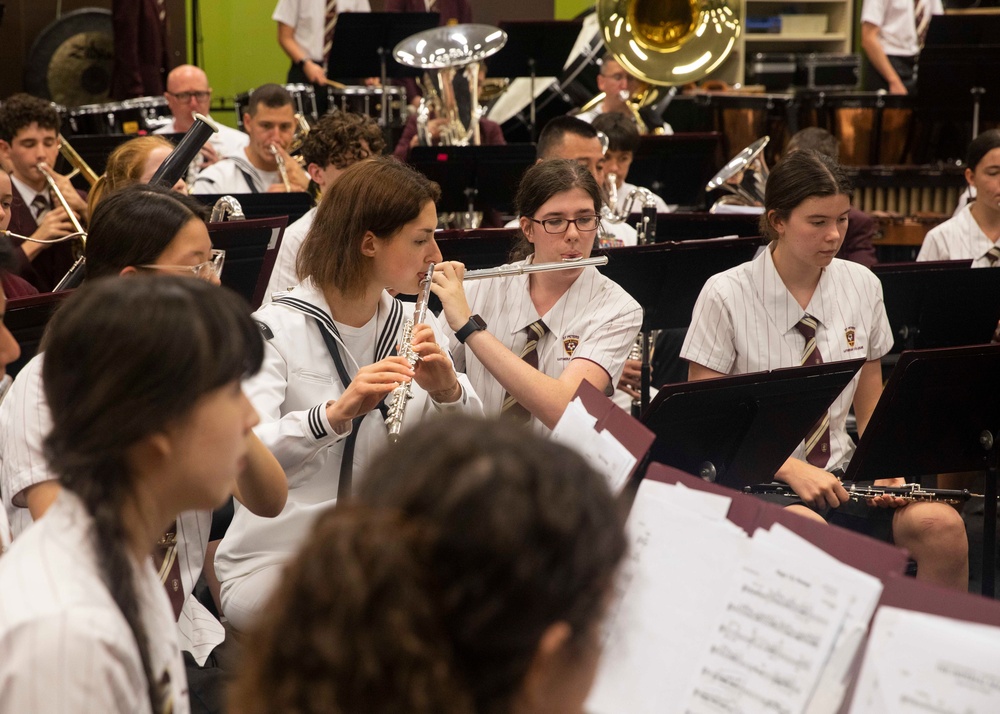 U.S. 7th Fleet Band Mentors Students at Saint Peters Lutheran College