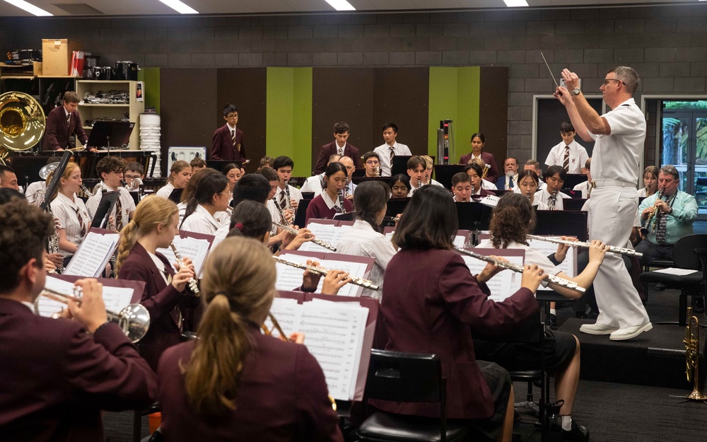 U.S. 7th Fleet Band Mentors Students at Saint Peters Lutheran College