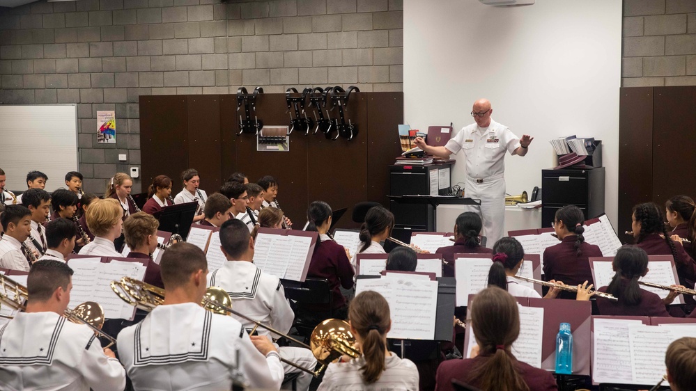 U.S. 7th Fleet Band Mentors Students at Saint Peters Lutheran College