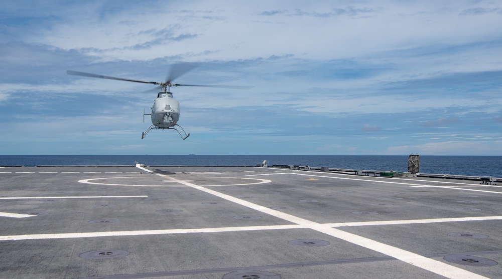 MQ-8C Takes Off Of USS Jackson (LCS 6)