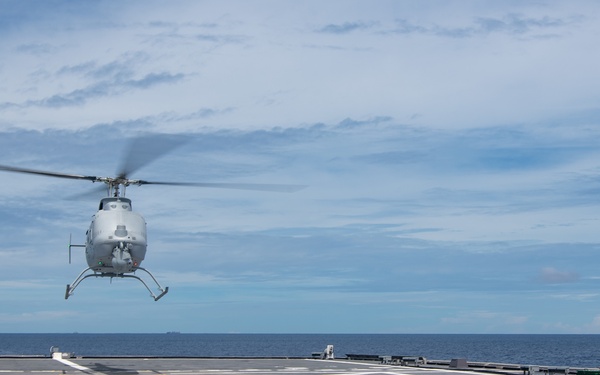 MQ-8C Takes Off Of USS Jackson (LCS 6)