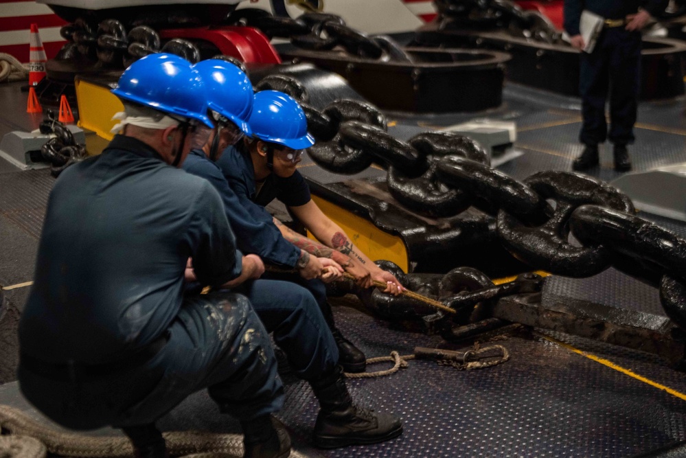 USS Ronald Reagan (CVN 76) Anchor Drop Test