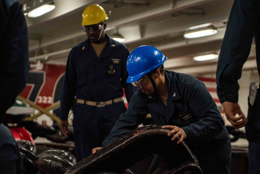 USS Ronald Reagan (CVN 76) Anchor Drop Test