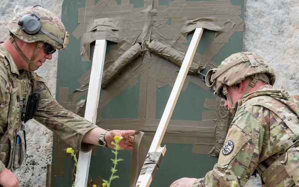 Fire in the hole! Idaho combat engineers practice explosive breaching
