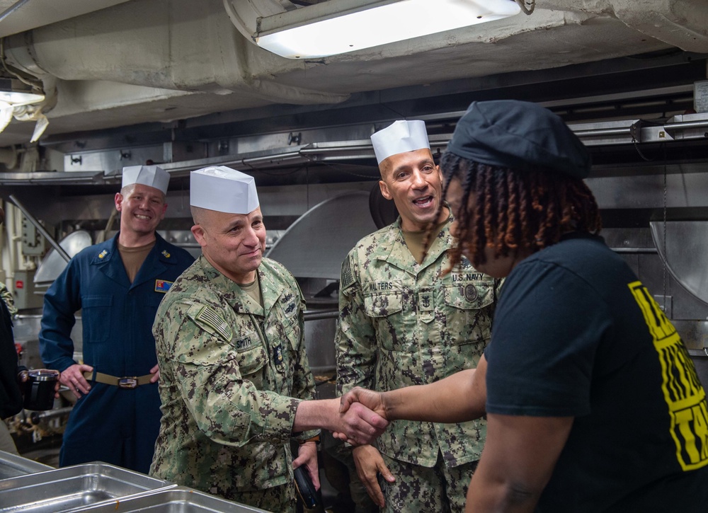 The Harry S. Truman Carrier Strike Group is on a scheduled deployment in the U.S. Sixth Fleet area of operations in support of naval operations to maintain maritime stability and security.