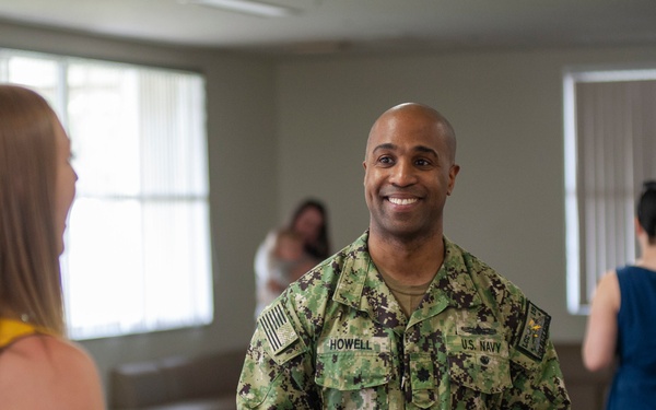 Blue Ridge CMC and PXO speak with members of the BR Family Readiness Group