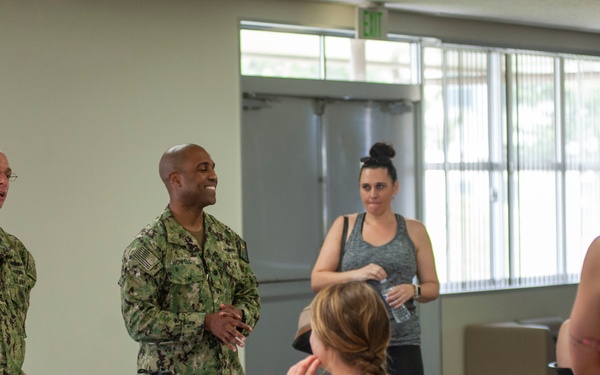 Blue Ridge CMC and PXO speak with members of the BR Family Readiness Group