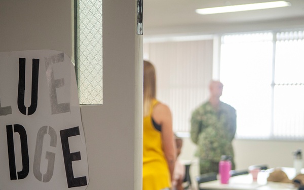 Blue Ridge CMC and PXO speak with members of the BR Family Readiness Group