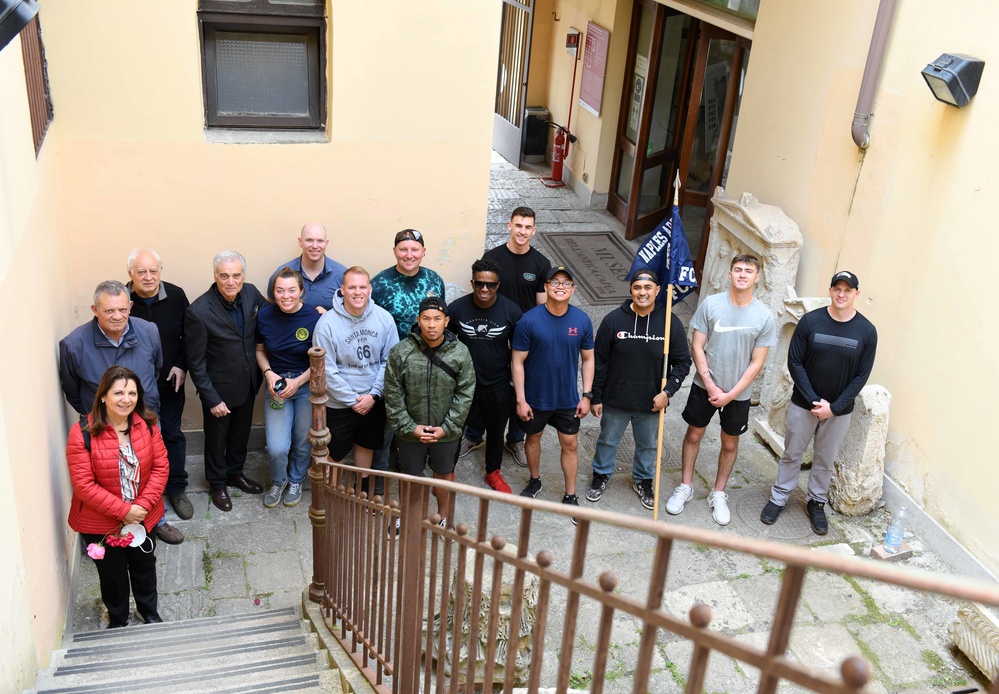 U.S. Military Members Volunteer at Archaeological Museum
