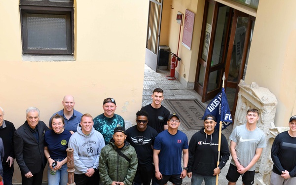 U.S. Military Members Volunteer at Archaeological Museum