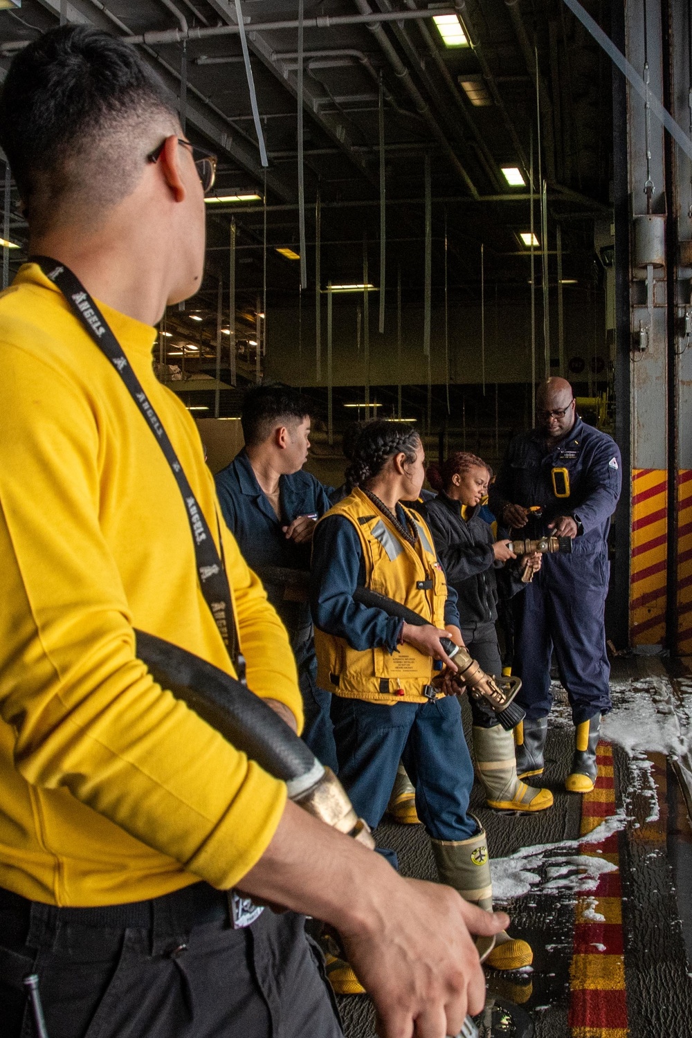 USS Ronald Reagan (CVN 76) Conducts Aqueous Film Forming Foam System Test