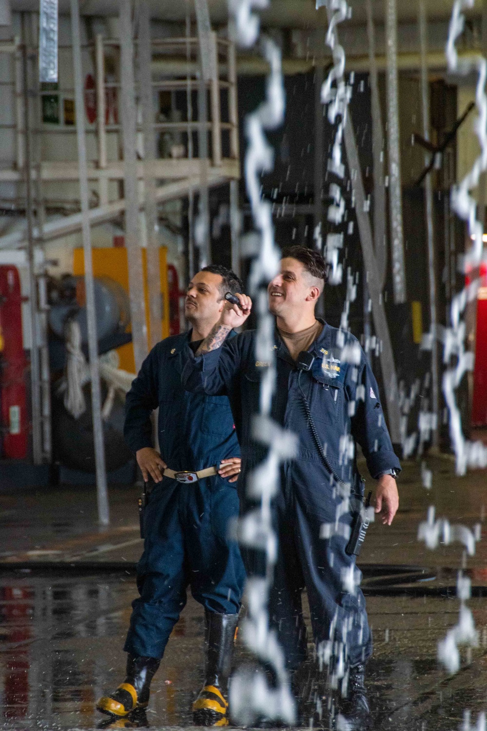 USS Ronald Reagan (CVN 76) Conducts Aqueous Film Forming Foam System Test