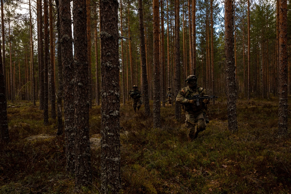 U.S. Army Soldiers with 4th Squadron, 2d Cavalry Regiment conduct patrol during Arrow 22