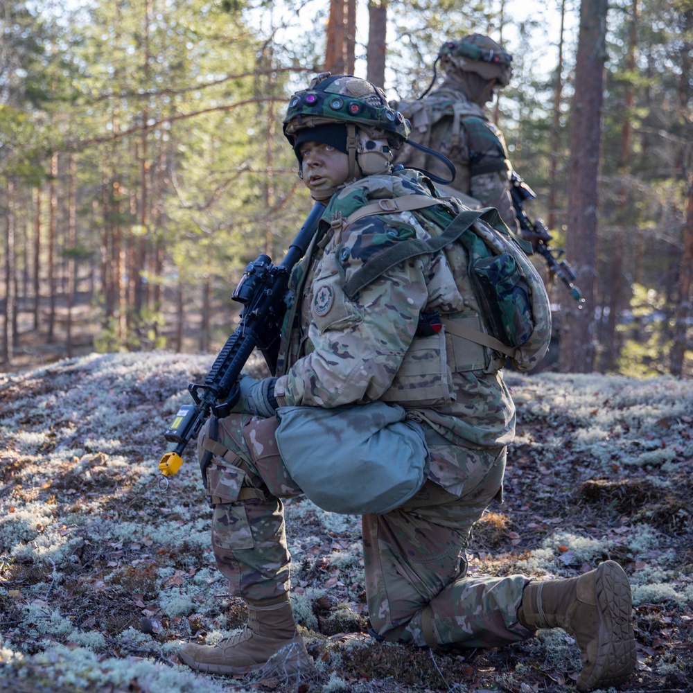 DVIDS - Images - U.S. Army Spc. Caden Sangals pulls security during ...