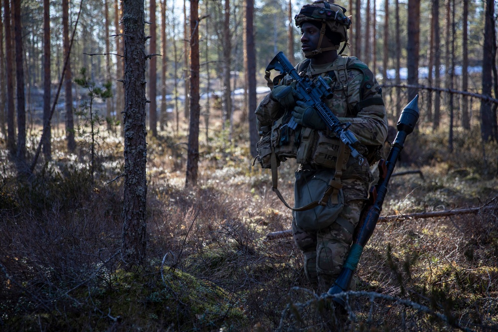 U.S. Army Soldier performs reconnaissance during Exercise Arrow 22