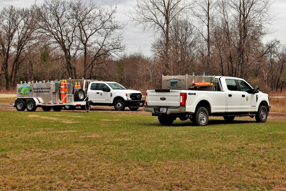 Thousands of rainbow trout stocked at Fort McCoy in time for 2022 fishing season