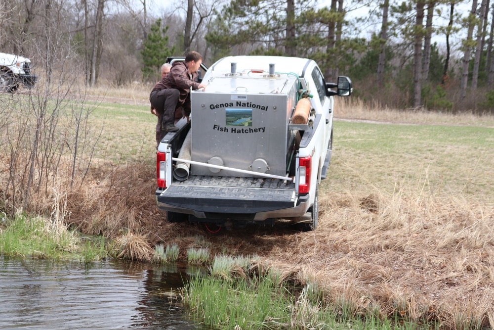 Thousands of rainbow trout stocked at Fort McCoy in time for 2022 fishing season