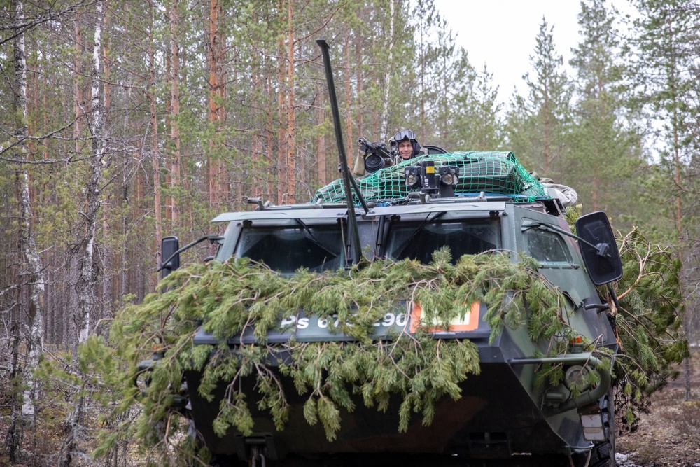 Finnish soldier in Niinisalo Training Area during Exercise Arrow 22