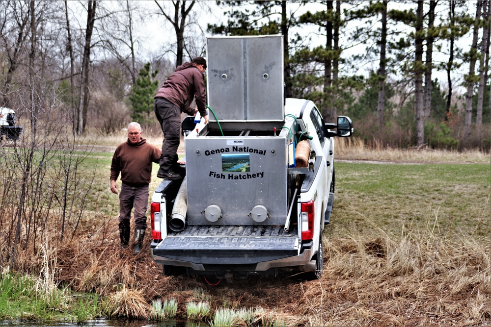 Thousands of rainbow trout stocked at Fort McCoy in time for 2022 fishing season