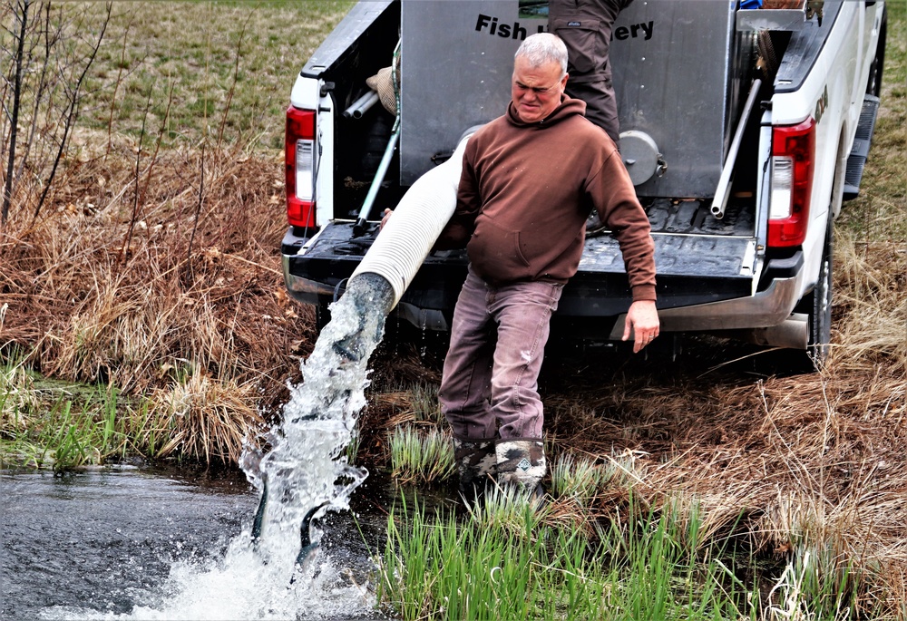 Thousands of rainbow trout stocked at Fort McCoy in time for 2022 fishing season