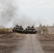 British soldiers in Challenger 2 tanks regroup at Exercise Arrow 22