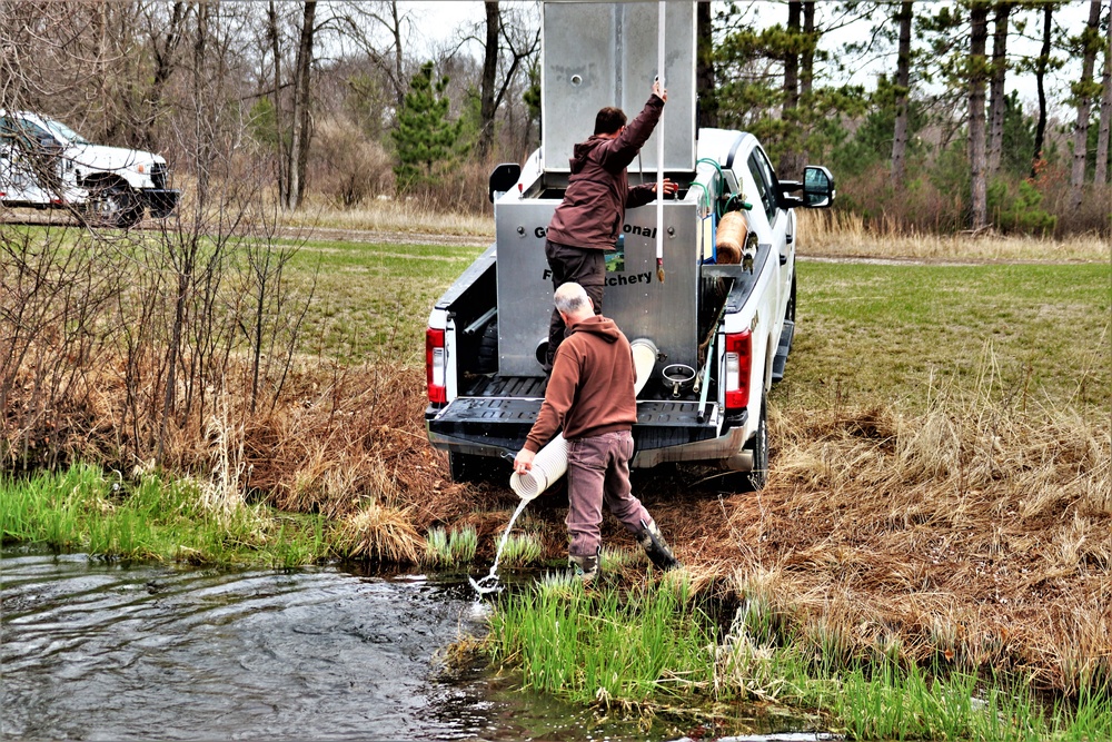 Thousands of rainbow trout stocked at Fort McCoy in time for 2022 fishing season