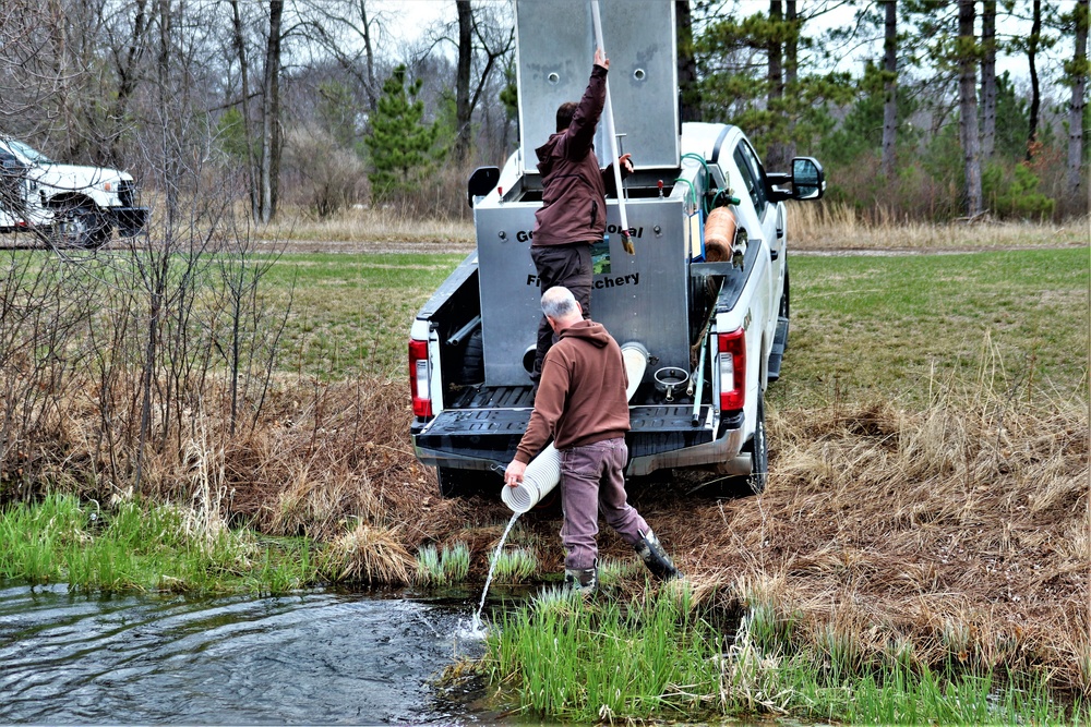 Thousands of rainbow trout stocked at Fort McCoy in time for 2022 fishing season