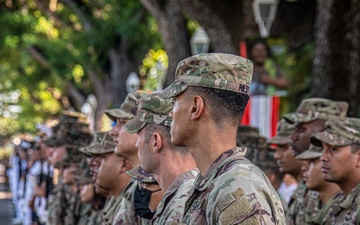 Joint U.S. Forces participate in V-E Day and Marara 22