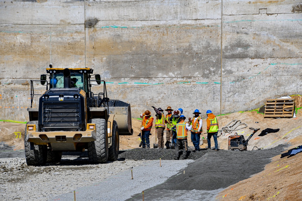 Isabella Dam Construction Progress April 2022