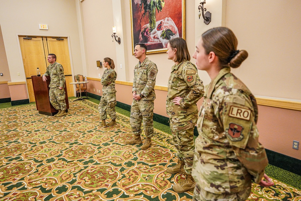 688th Cyberspace Wing officers engage with Texas Christian Academy AFROTC Cadets