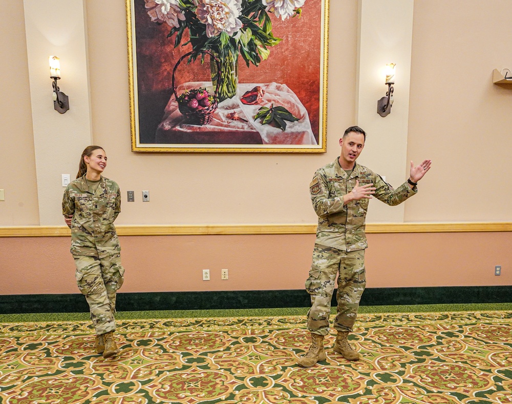 688th Cyberspace Wing officers engage with Texas Christian Academy AFROTC Cadets