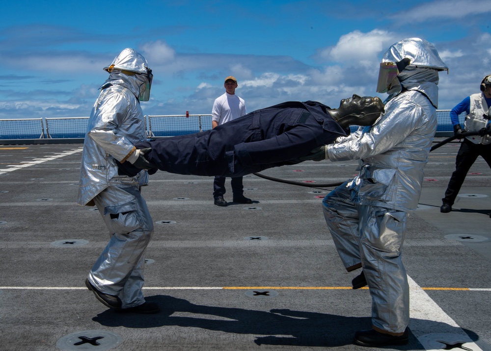 USNS Mercy Conducts Crash and Salvage Drill
