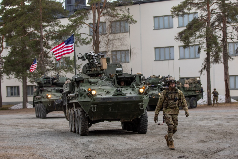 U.S. Army Soldiers conduct a tactical road march during Exercise Arrow 22